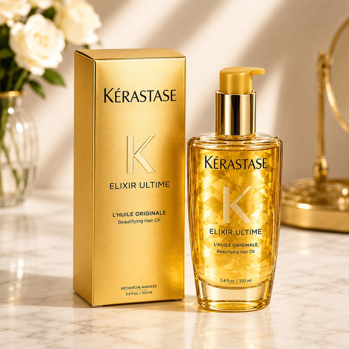 Kérastase Elixir Ultime L'Huile Original Hair Oil 3.4 oz / 100ml – Shine & Frizz Control – New