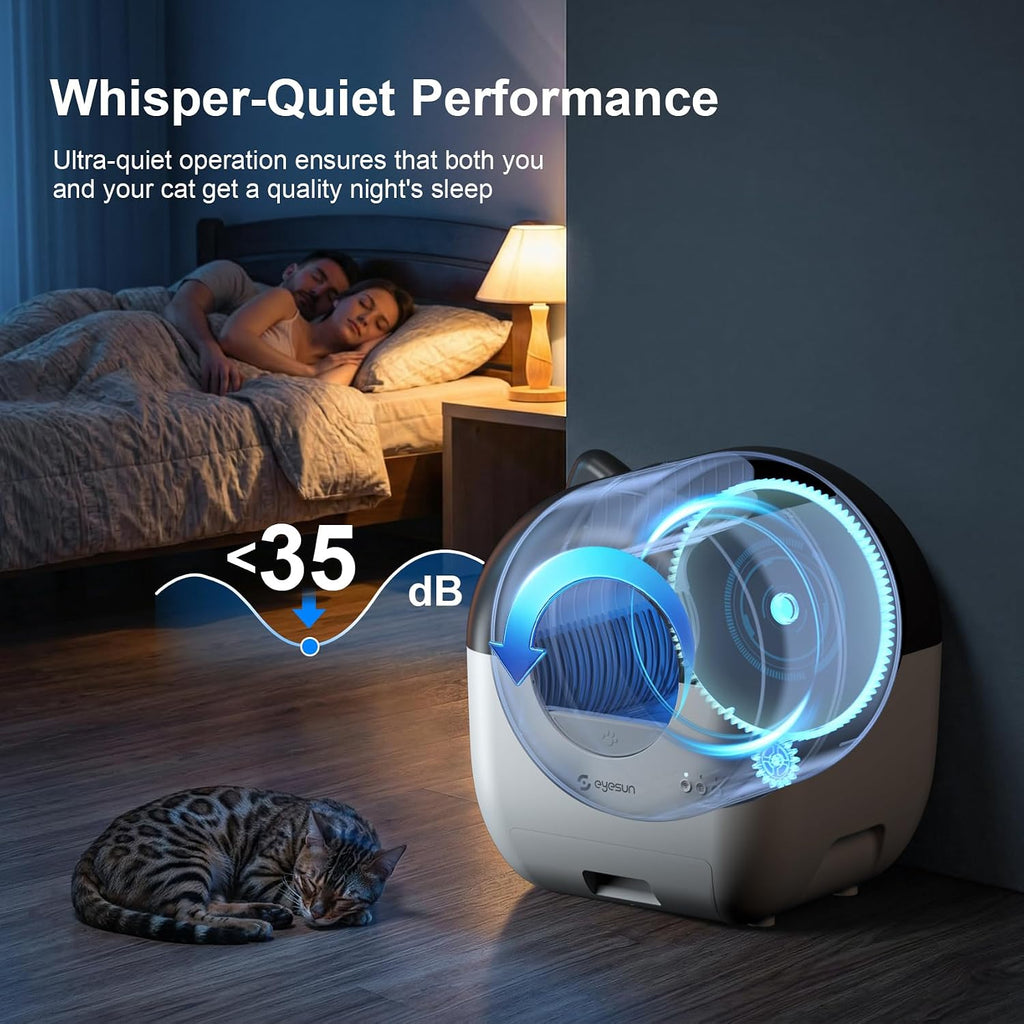 Self-Cleaning Cat Litter Box – 76L Automatic Cat Toilet with App Control