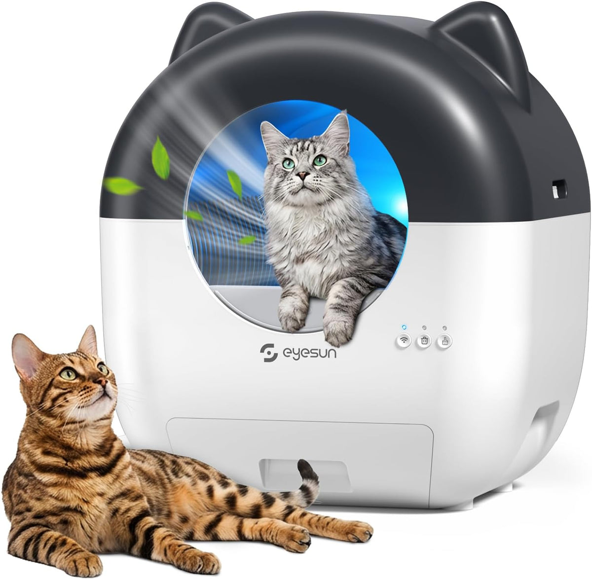 Self-Cleaning Cat Litter Box – 76L Automatic Cat Toilet with App Control