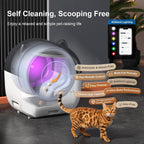 Self-Cleaning Cat Litter Box – 76L Automatic Cat Toilet with App Control