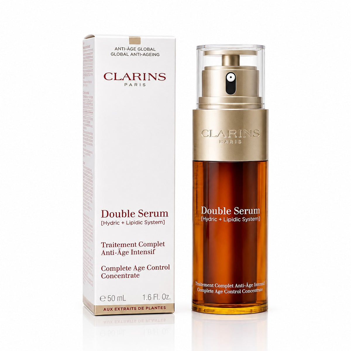 Clarins Double Serum Anti-Aging Face Serum 50ml / 1.6oz Age Control Concentrate New