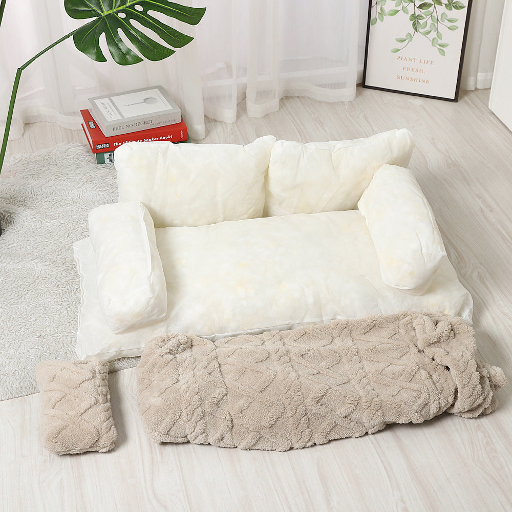 Orthopedic Dog Bed – Plush Calming Bed for Dogs & Cats