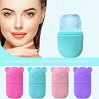 Ice Face Roller Ice Face Mould Ice Holder For Face Ice Stick Beauty Facial Icing Roller Skin Care Silicone Face Ice Cube Icing Tool Ice Sphere For Brighten Remove Lines