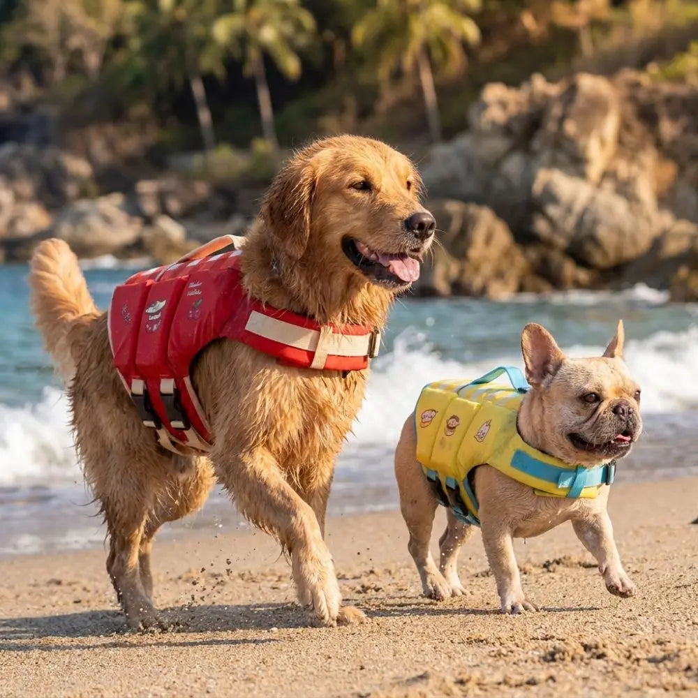Dog Life Jacket – Safety Vest with Head Support & Rescue Handle