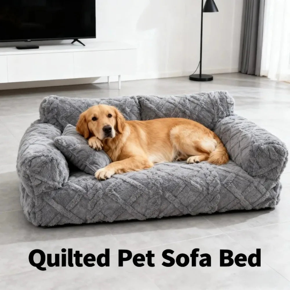 Orthopedic Dog Bed – Plush Calming Bed for Dogs & Cats