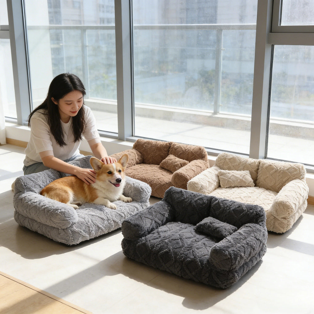 Orthopedic Dog Bed – Plush Calming Bed for Dogs & Cats