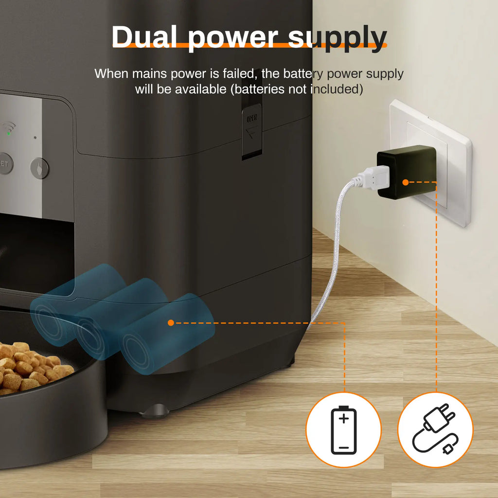 Automatic Pet Feeder – Timed Smart Food Dispenser for Cats & Dogs