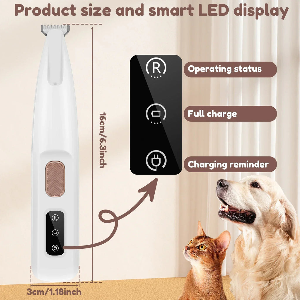 Pet Grooming Clipper – LED Precision Trimmer for Dogs & Cats