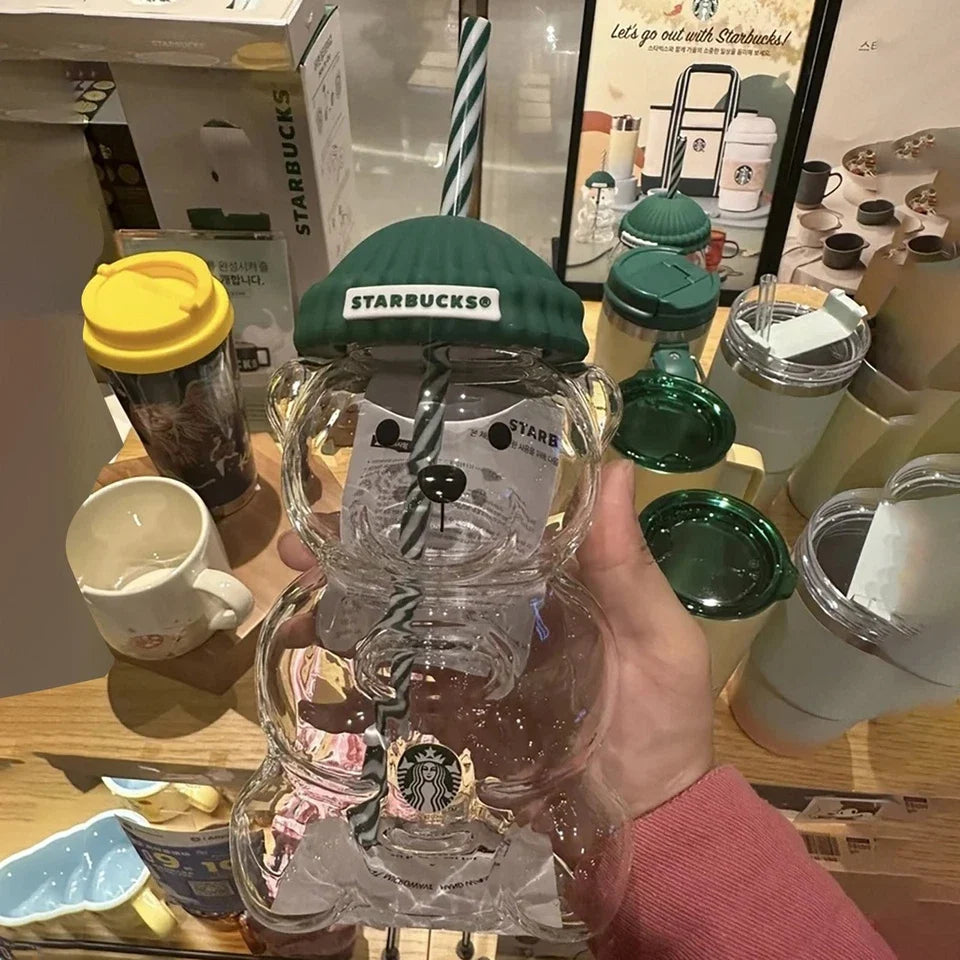 Starbucks Bearista Bear Glass Jar Cold Cup With Straw 2026 Holiday Xmas Gifts