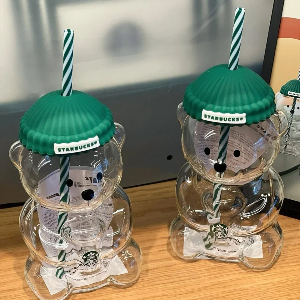 Starbucks Bearista Bear Glass Jar Cold Cup With Straw 2026 Holiday Xmas Gifts