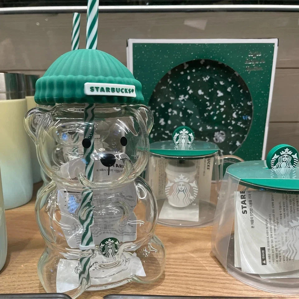 Starbucks Bearista Bear Glass Jar Cold Cup With Straw 2026 Holiday Xmas Gifts